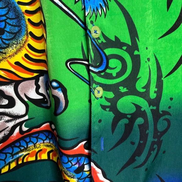 J/E/T brand DRAGON Button Up / Colorful / size medium - Picture 4 of 7